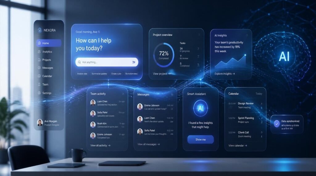user experience design services, application modernization services, custom AI
